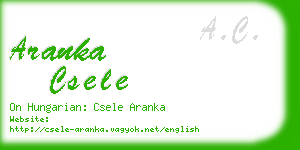 aranka csele business card